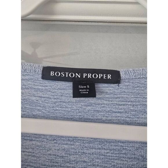 Women's Boston Proper Cowl Neck Sweater Blue Size Small - Picture 2 of 6